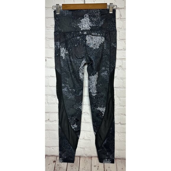 GAP FIT Women's black gray leggings with sheer mesh panel, sz XS, EUC - Picture 4 of 6